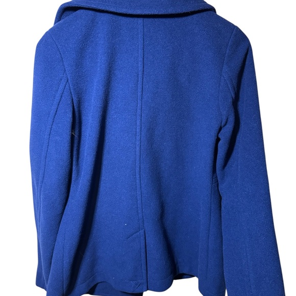 Aeropostale Navy Blue Wool-Blend Peacoat XS – Colorful Polka Dot Lining - Picture 2 of 6